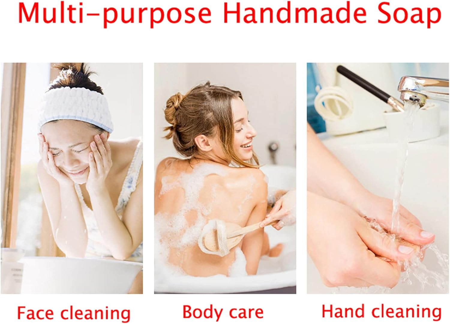 Lavender Flower Botanical Soap Bar,110G Handmade Natural Essential Oil Floral Face Body Soap for Women,Moisturizing Artisanal Scented Bath Soap Gift with Blistering Net (Lavender) image number 1