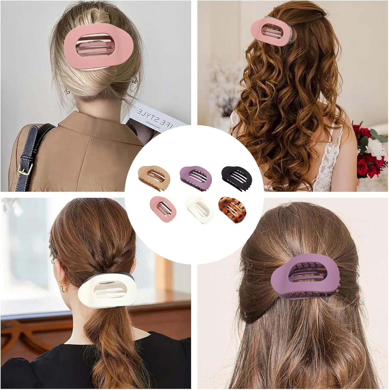 Pack of 6 Flat Hair Clips, Flat Hair Clips, Flat Hair Clips, Ideal for Everyday Life, Sports and Driving, Flat Hair Clips for Girls and Women, Hair Clips for Women image number 6