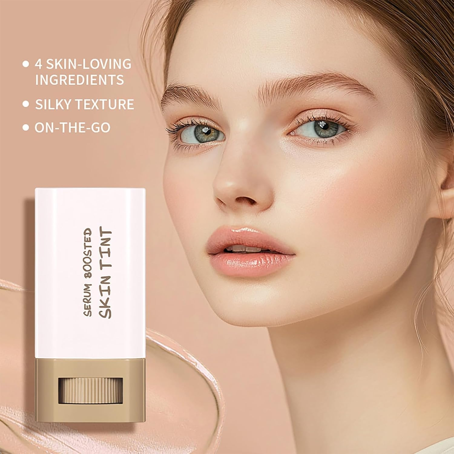 Serum Boosted Hydration Beauty Balm, Beauty Balm Serum Boosted Skin Tint, Skin Tint Stick, Foundation Face Stick for Women Hydrates (05#) image number 3