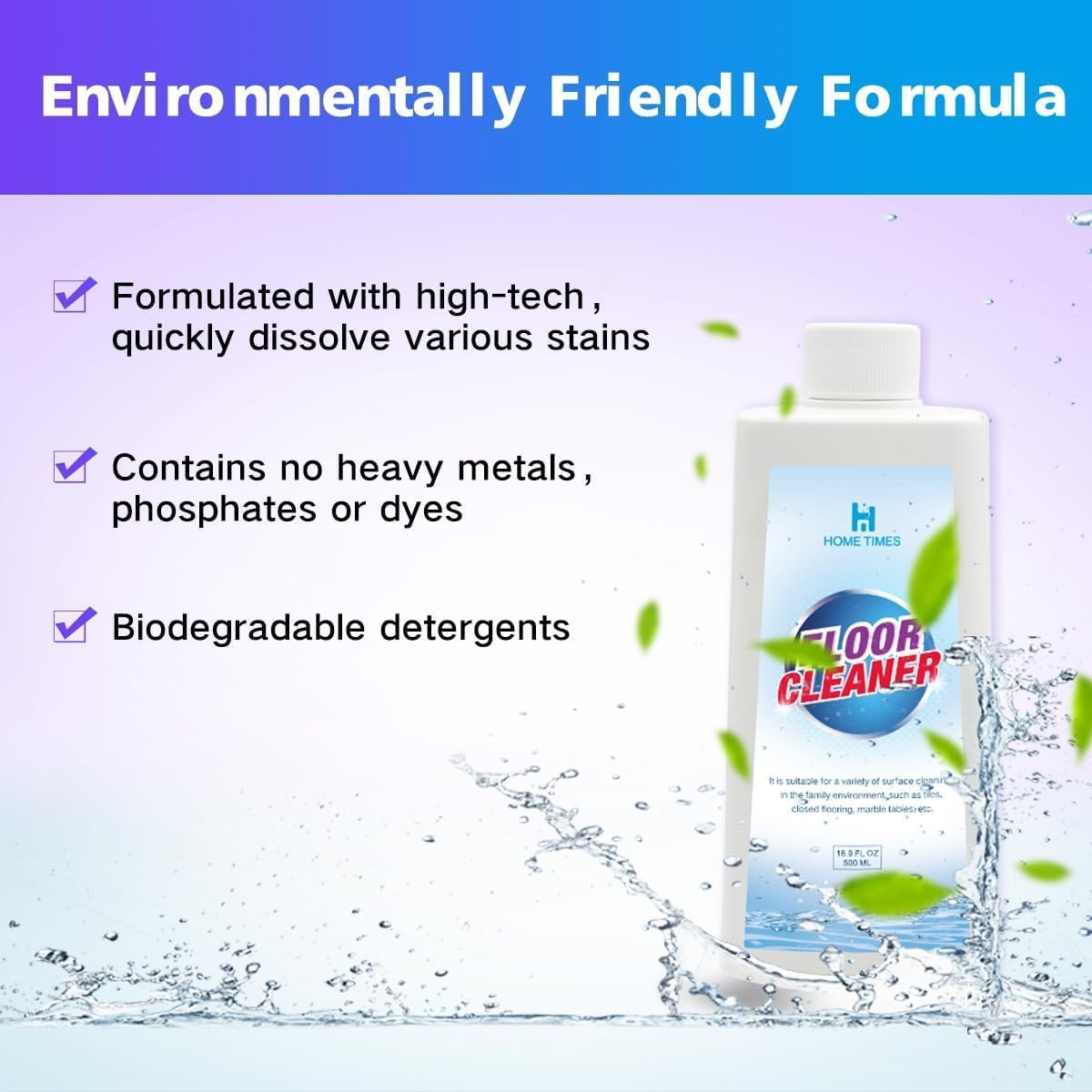 Floor Cleaning Concentrate for Mops Compatible with Roborock,Tineco, Irobot,Dreame,Ecovacs,Shark,Bissell,Etc. for Hardwood and Multiple Surfaces,Non Toxic and Residue-Free(Lavender)