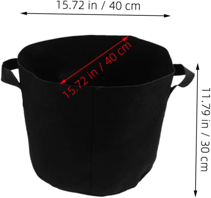 Yardwe 10 Gallon Plant Grow Bags 5 Pack Nonwoven Fabric Planters Garden Vegetable Flower Pot Handles image number 3