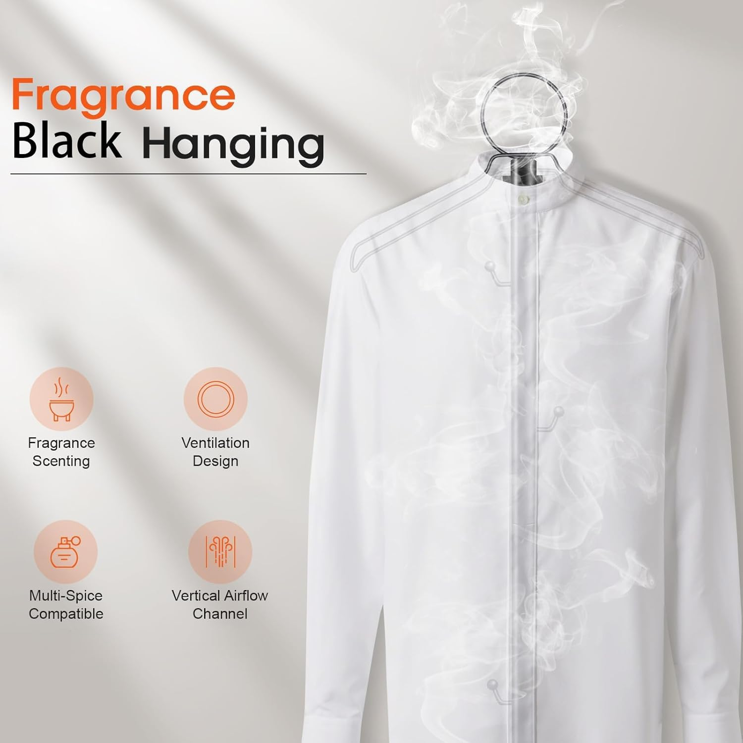 Clothes Incense Burner Stand - 187Cm Bakhoor Burner Stand Hanger with Cloth Hooks and Holes for Steaming Clothes, with Built-In Aromatherapy Burner, for Outerwear, Robes and Clothing image number 2