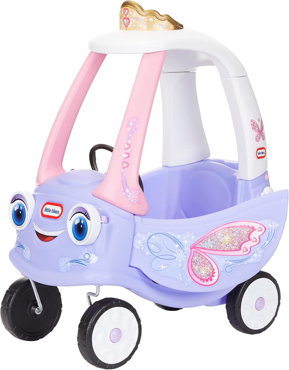 Little Tikes Fairy Cozy Coupe - Indoor and Outdoor Ride-On Car for Toddlers, Foot-To-Floor or Parent Push Ride, Built for Active Play Vehicle for Ages 18 Months to 5 Years image number 5