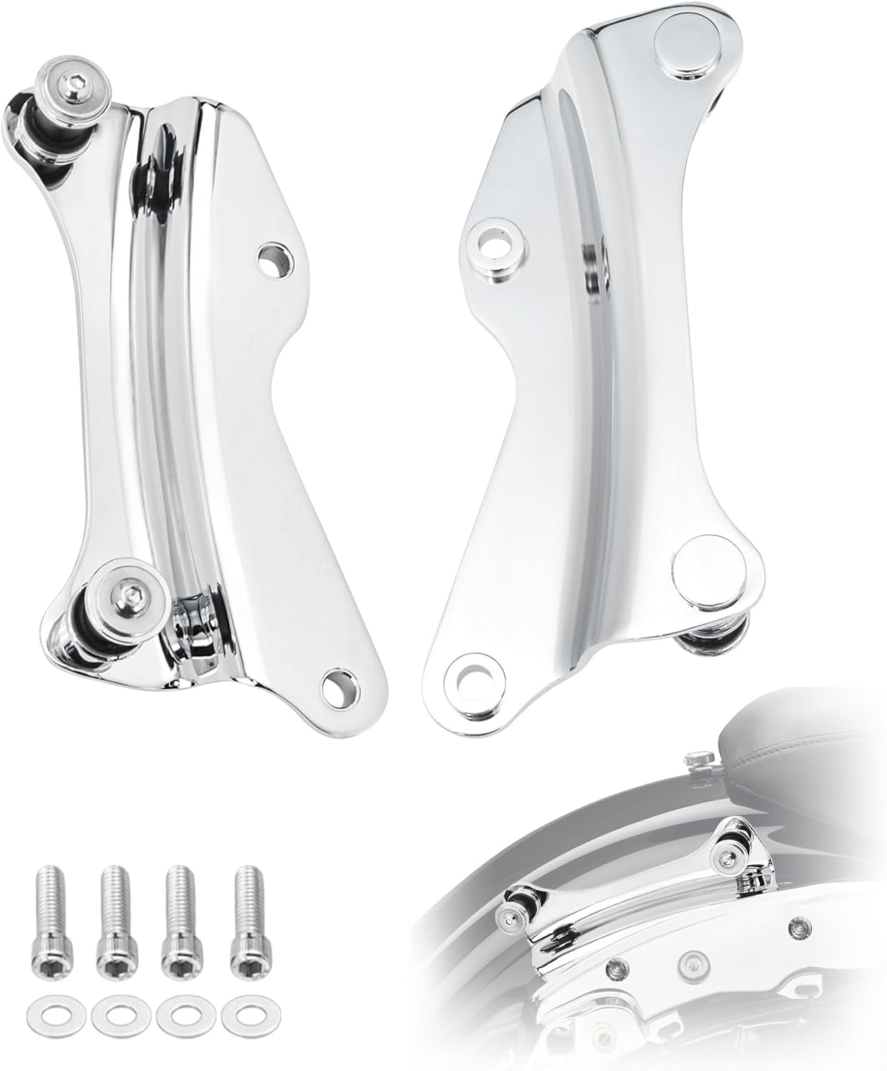 PBYMT Vivid Black 4 Point Docking Hardware Kit Compatible for Harley Davidson Road Glide Road King Street Glide Electra Glide Touring 2014 2015 2016 2017 2018 2019 2020 2021 2022 2023