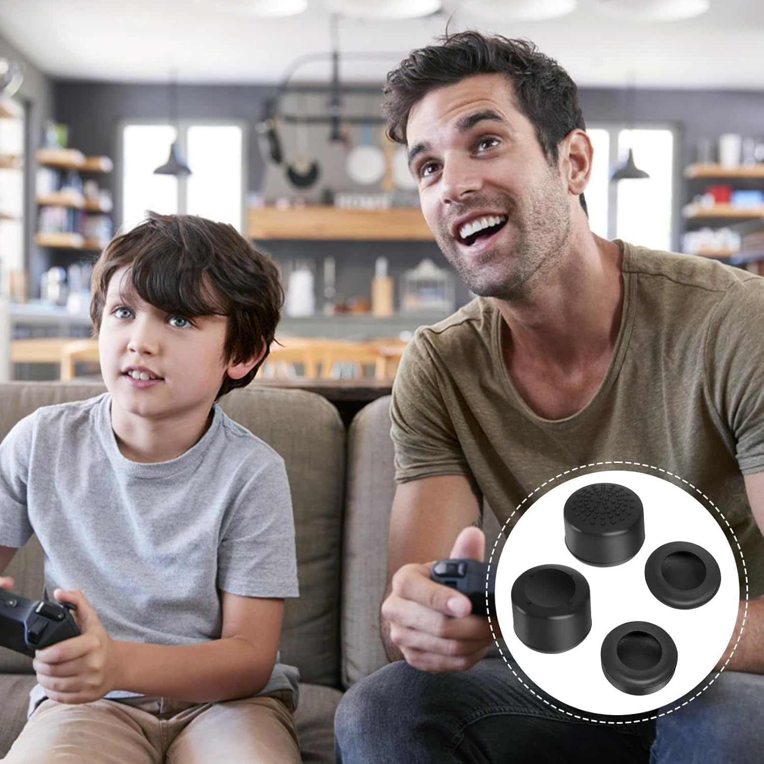 8Pcs Analog Controller Raised Thumb Stick Grips Thumbsticks Joystick Cap Cover, Silicone Analog Controller Joystick Thumb Stick Cap, Thumb Controller Caps Grips Analog Thumbstick Replacement Caps image number 3