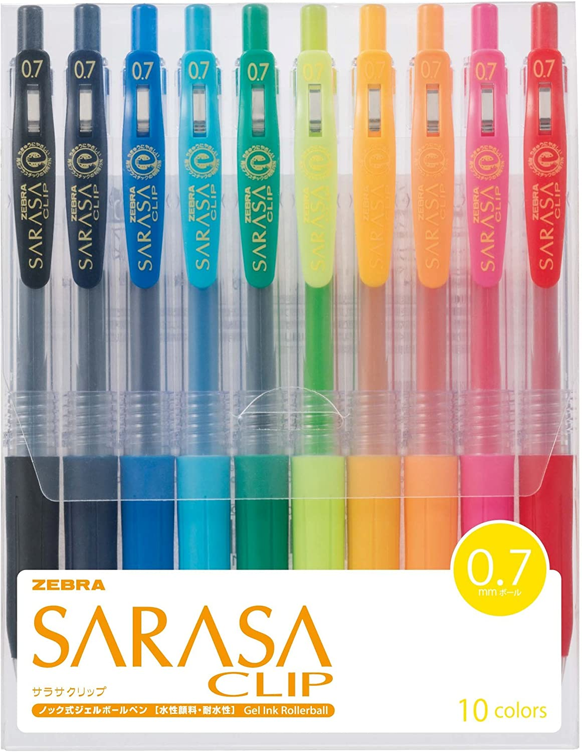 Zebra Sarasa Clip 0.7, 5 Color Set (JJB15-5CA)