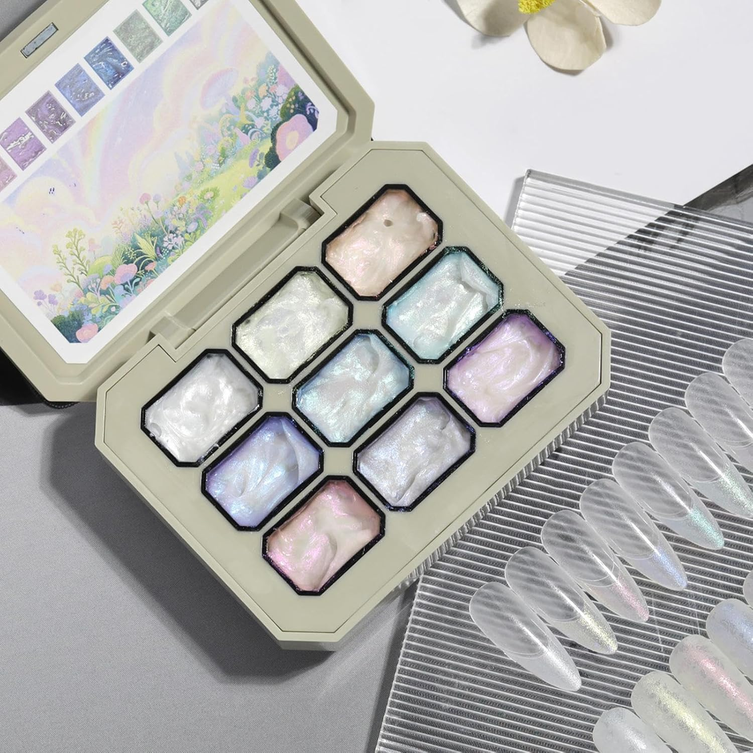 Moreeulsi Pat Gel Polish | Art Gradient Painting Gel | 9-Color Palette Manicure Polish for Creative Nail Design Art Painting Women Girls Professionals Beginners Home Salon Holiday image number 2