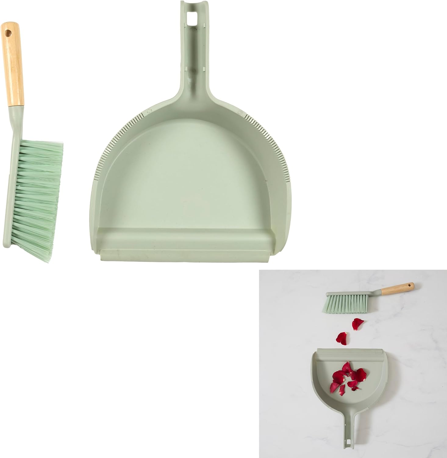 JE CHERCHE UNE IDEE, ME0060, Bamboo Dustpan, Ecological and Sustainable Design, Ergonomics and Comfort, Cleaning Effect, Natural Aesthetics, Easy Maintenance, Green, Shovel Broom image number 2