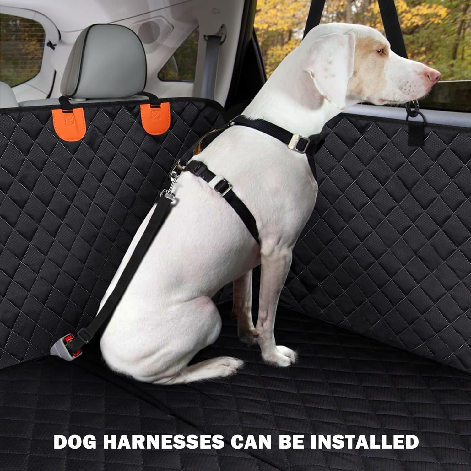 Hard Bottom Back Seat Extender for Dog Travel Accessories - Waterproof Dog Car Seat Cover for Back Seat Car SUV Truck, Non Inflatable Car Bed,Foldable Seat Covers for Dog Hard Bottom Hammock image number 2