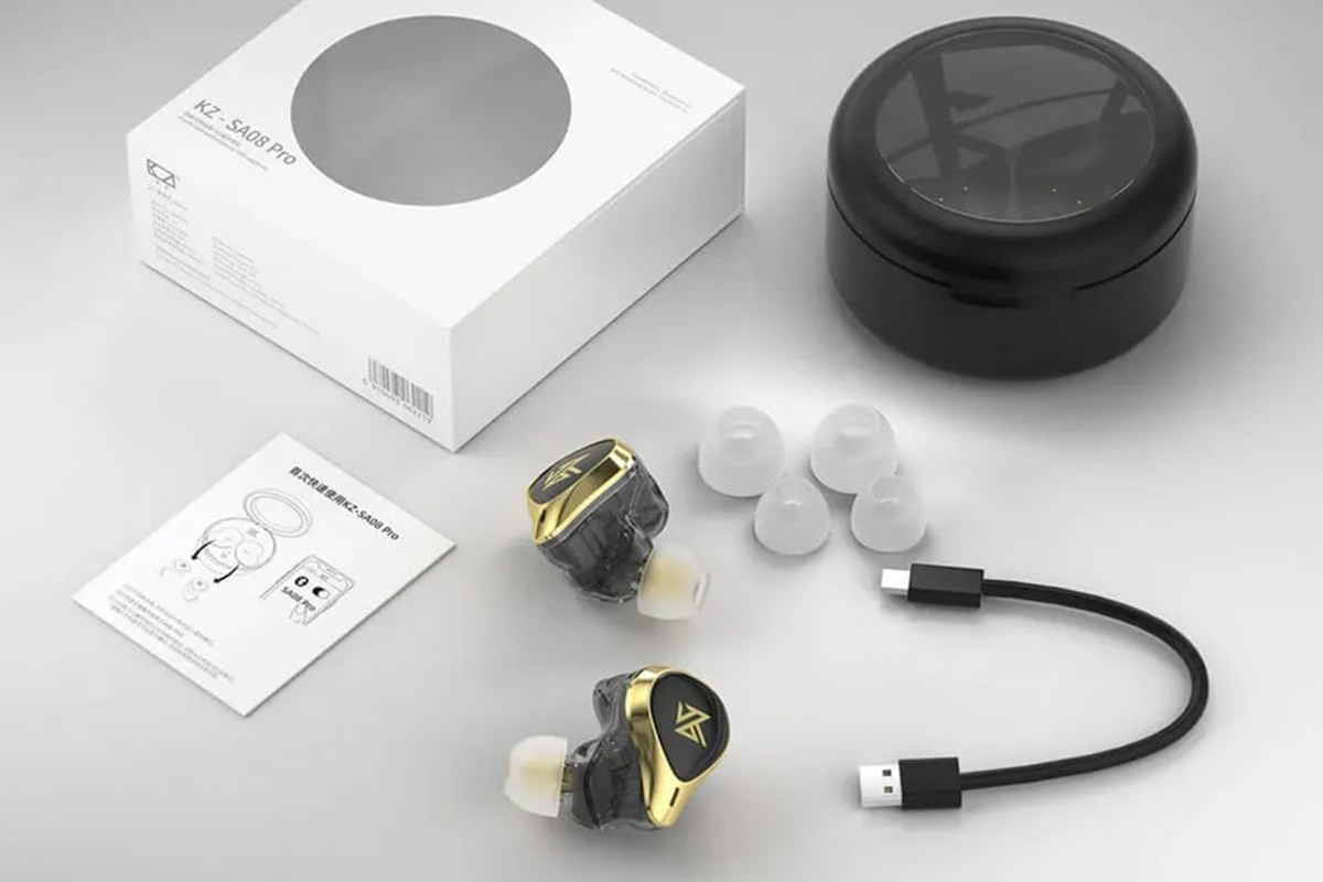 KZ SA08 Pro Bluetooth Earbuds with Microphone image number 3