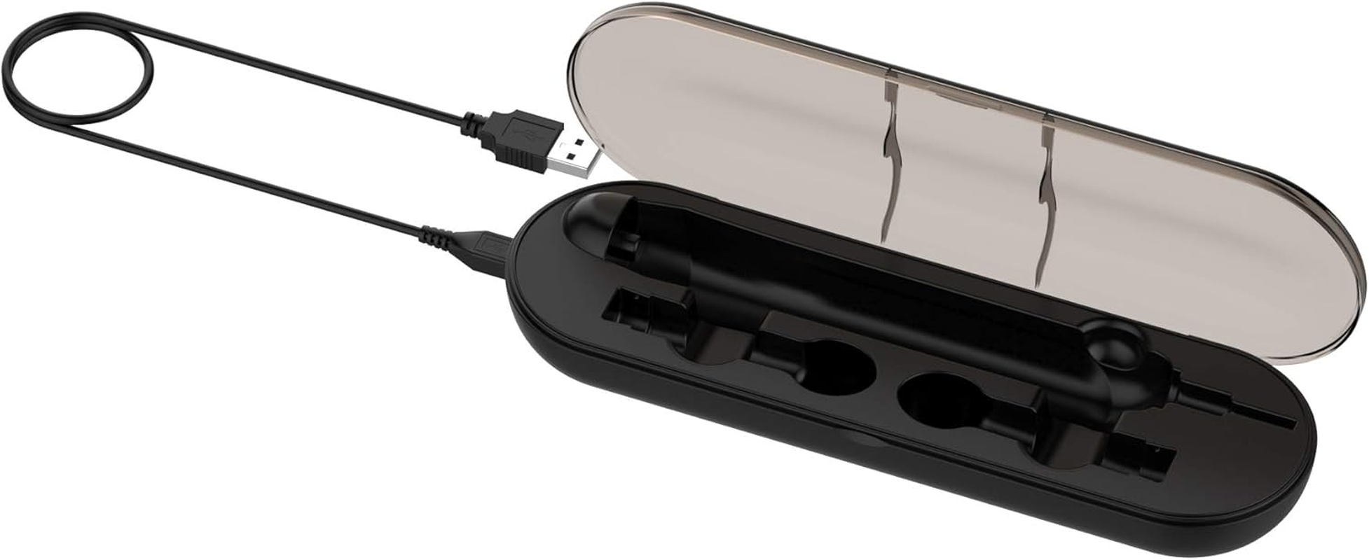 Fitturn Charging Case Set Intended for Braun Oral-B Electric Toothbrush Case Fits Intended for Oral-B Pro D16 D20 P2000 P3000 P4000 5000 1500 7500, Hard EVA Charging Case Protective Cover Storage Bag (Black) image number 3