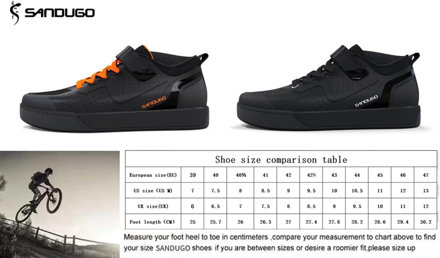 Cycling Shoes for Men Mountain Bike MTB Cycle Shoes,Suitable Mountain Biking Downhill Enduro Indoor Exercise Bike, Compatible with Peloton Shimano SPD 2 Bolts Pedals image number 3