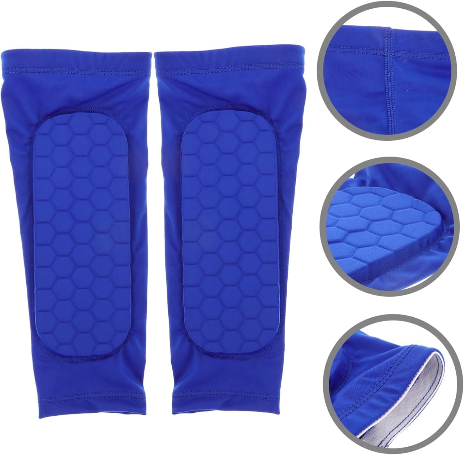 Shin Guards, Soccer Shin Guards Kids 8-10, Anti-Collision Sports Breathable Calf Protector, for Kids, Teens and Adults(Blue Small) image number 3