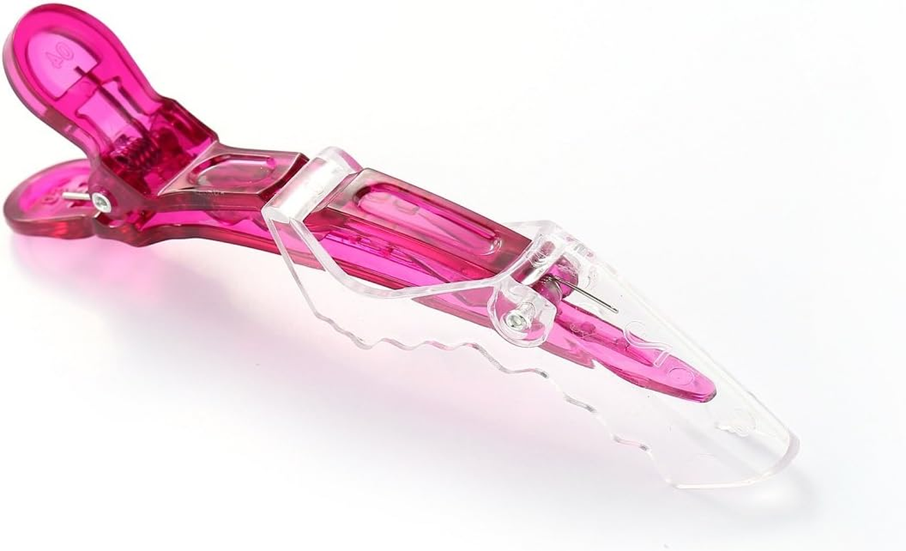 10Pcs/Set Multicolor Croc Clips Transparent Plastic Hairdresser Clips Hair Styling Sectioning Barrettes Non Slip Alligator Clips Salon DIY Accessories Hairpins for Women and Girls image number 4