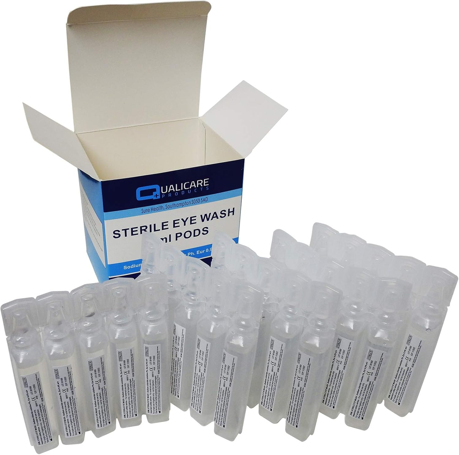 Qualicare 25X 20Ml Sterile Sodium Chloride Eye Care Wash Cleansing Solution Pods image number 5