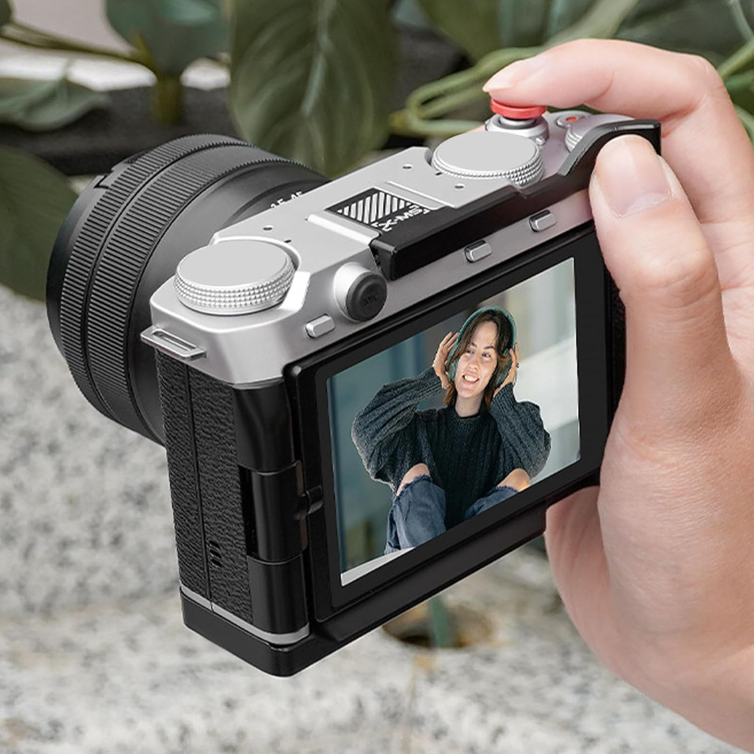 X-M5 Thumb Grip, Aluminum Alloy Metal Thumb up Rest Grip with Hot Shoe Cover for X-M5 Camera, with Shutter Release Button image number 4