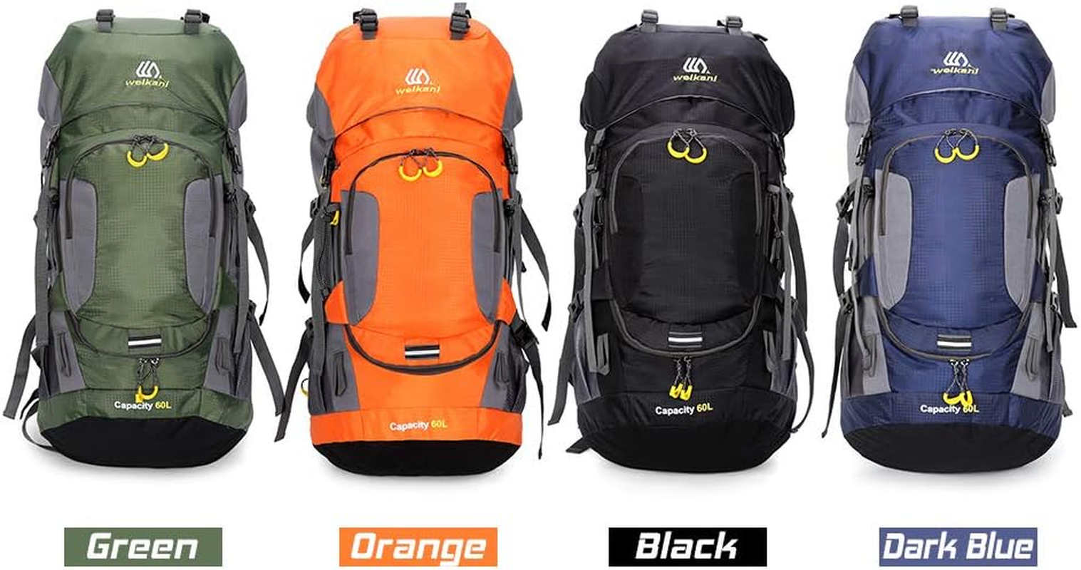 Mingzhe 60L Waterproof Hiking Backpack Camping Mountain Climbing Cycling Backpack Outdoor Sport Bag with Rain Cover