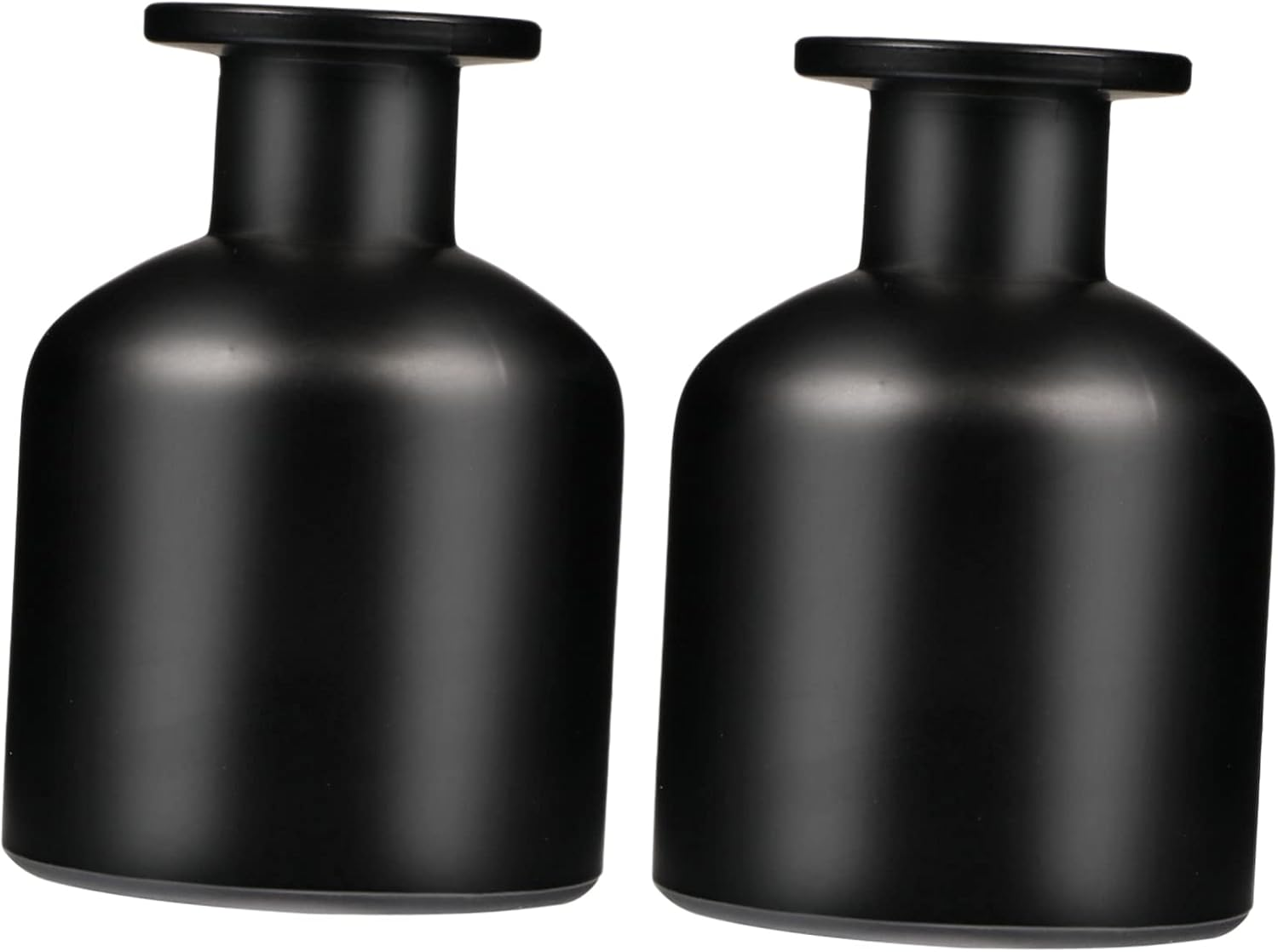 2Pcs Refillable Fragrance Bottles round Glass Jars 150Ml Empty Diffuser Bottle Set Glass Cylindrical Aroma Diffuser Vase for Home Decoration and Relaxation image number 5