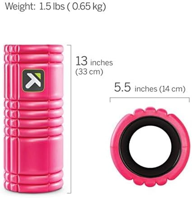 Trigger Point Performance THERAPY GRID Foam Roller for Exercise, Deep Tissue Massage and Muscle Recovery, Original (13-Inch), Pink image number 1