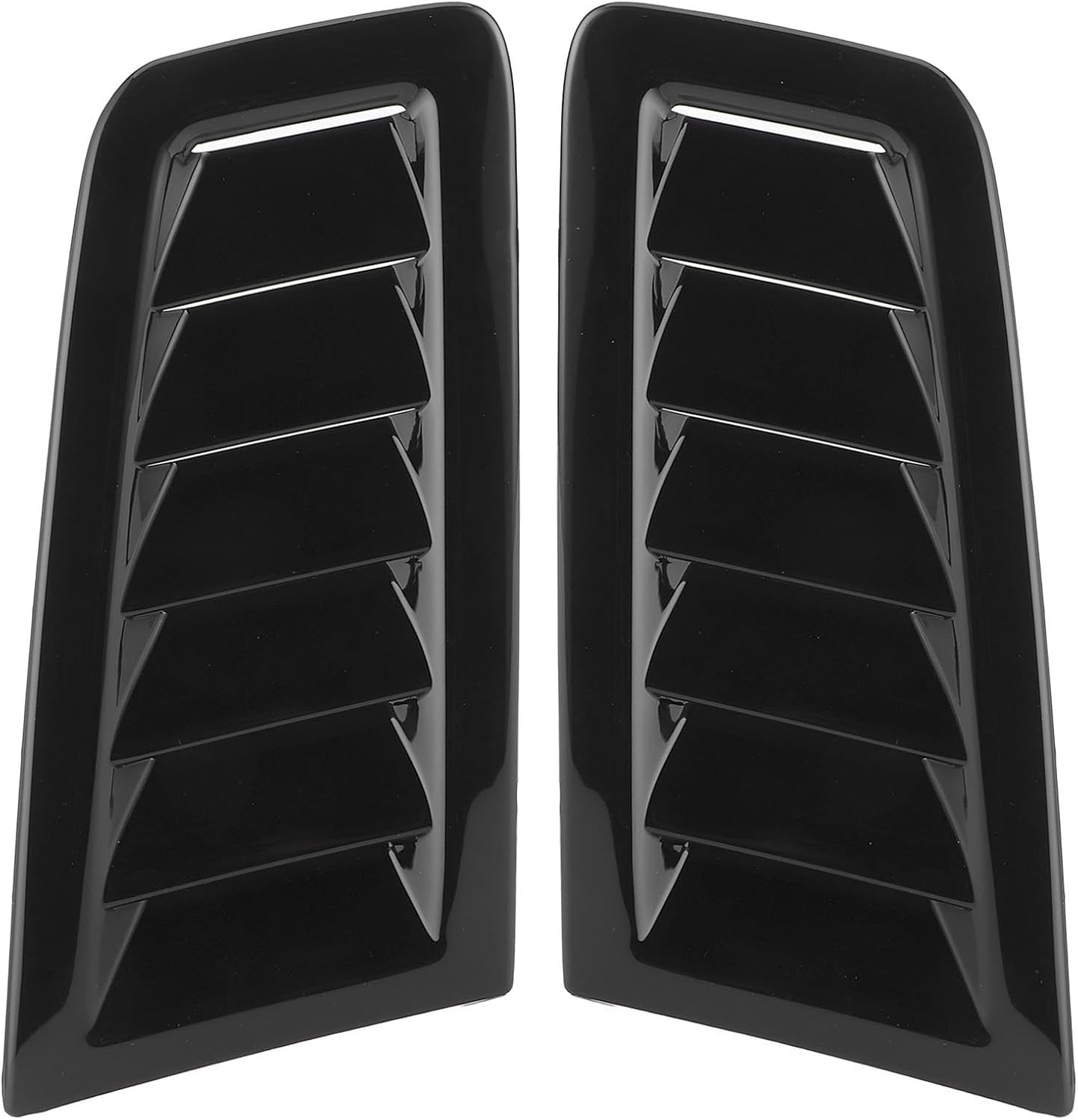 2PCS Universal Hood Air Vents for Car Hood Scoop, Bonnet Vent Hood Air Intake Trim Cover, Bonnet Air Vents Engine Hood Car Exterior Parts for Focus RS MK2 Style (Glossy Black) image number 2