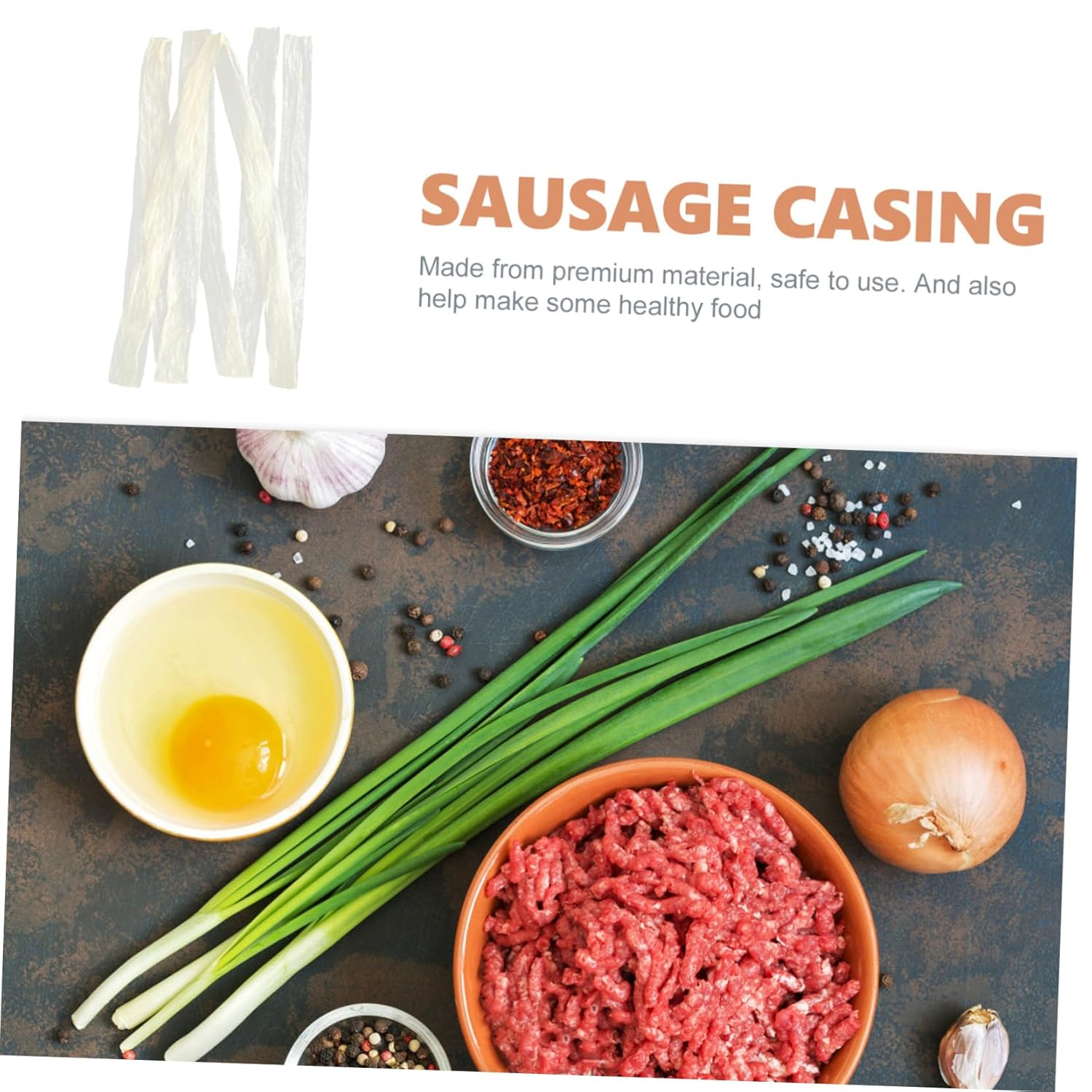 Natural Sausage Casing Sheep Intestine Halal Sausage Pork Casing for Homemade Meat image number 2