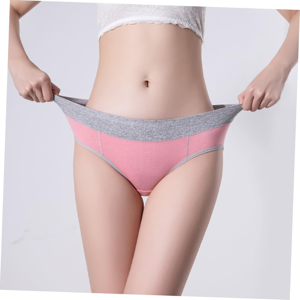 LIFKOME High Waist Underpants for Ladies Breathable Comfortable Panties Elastic for Family and Friends plus and Multiple Colors image number 6