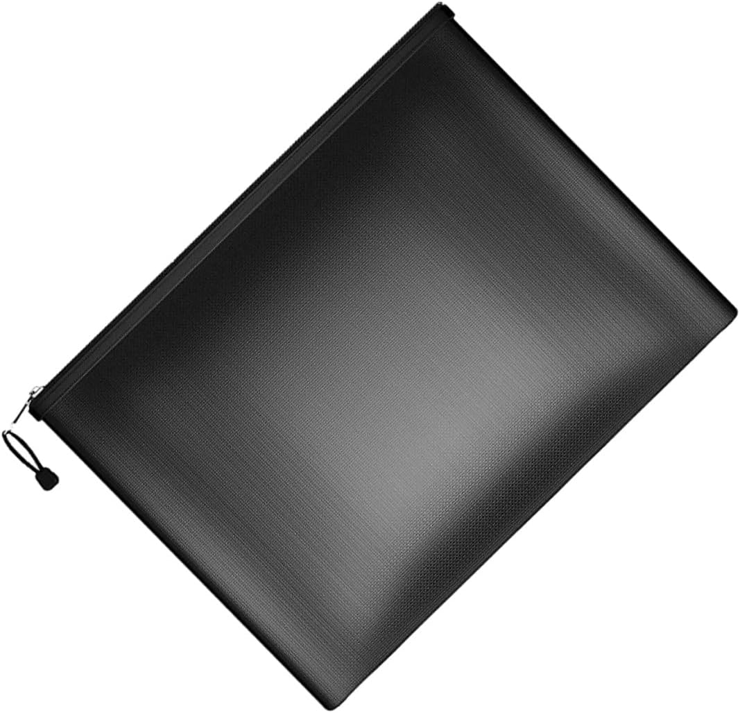 OSALADI Fireproof Money Bag Waterproof Document Holder with Zipper for Safe Storage of Important Documents, Cash, and Valuables image number 5