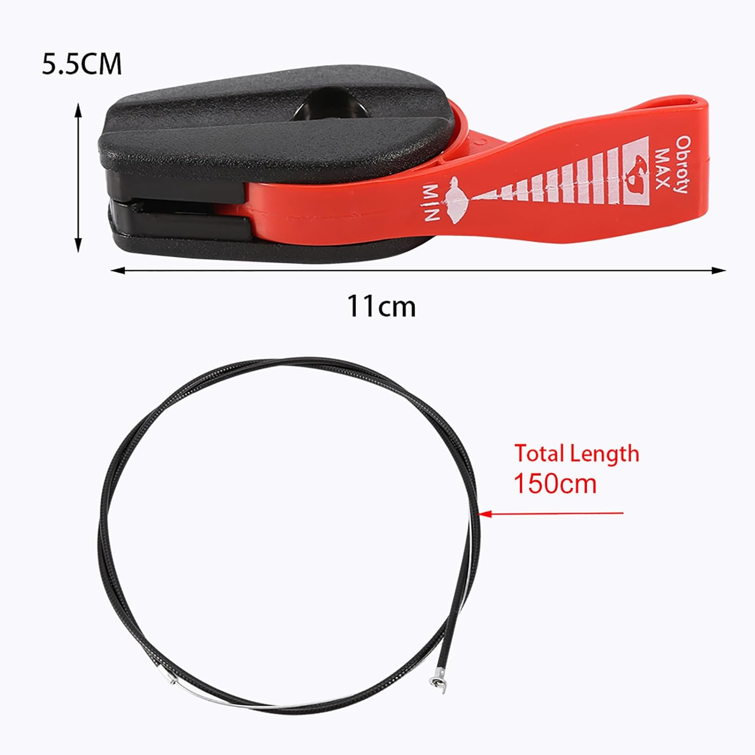 Lawn Mower Throttle Cable, Throttle Cable Switch Control Replacement Kit, Mower Engine Area Control Cable(Black)