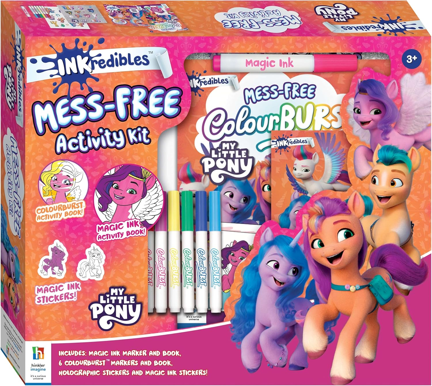 Inkredibles Activity Kit My Little Pony - 56 Pages of Colouring Fun with Magic Ink, Colour Burst, Stickers, and Mess-Free Technology image number 1