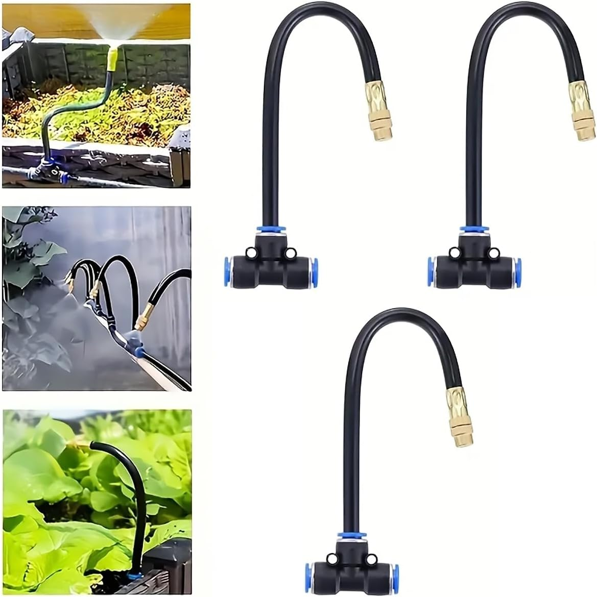 AIMALL Universal Adjustable Copper Nozzle Atomization Cooling Humidification Equipment for Irrigation Systems, Garden, and Greenhouse - 6/8/12Mm Size image number 3