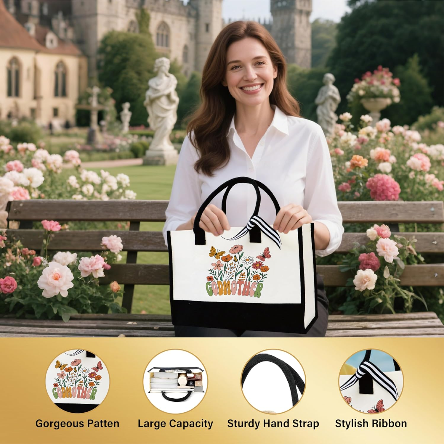 Godmother Proposal Gift 8 Pcs God Mother Gift Basket Set Will You Be My Godmother from Godchild Baptism Birthday Mother'S Day Christmas Gifts for Godmom Gifts for Women image number 3