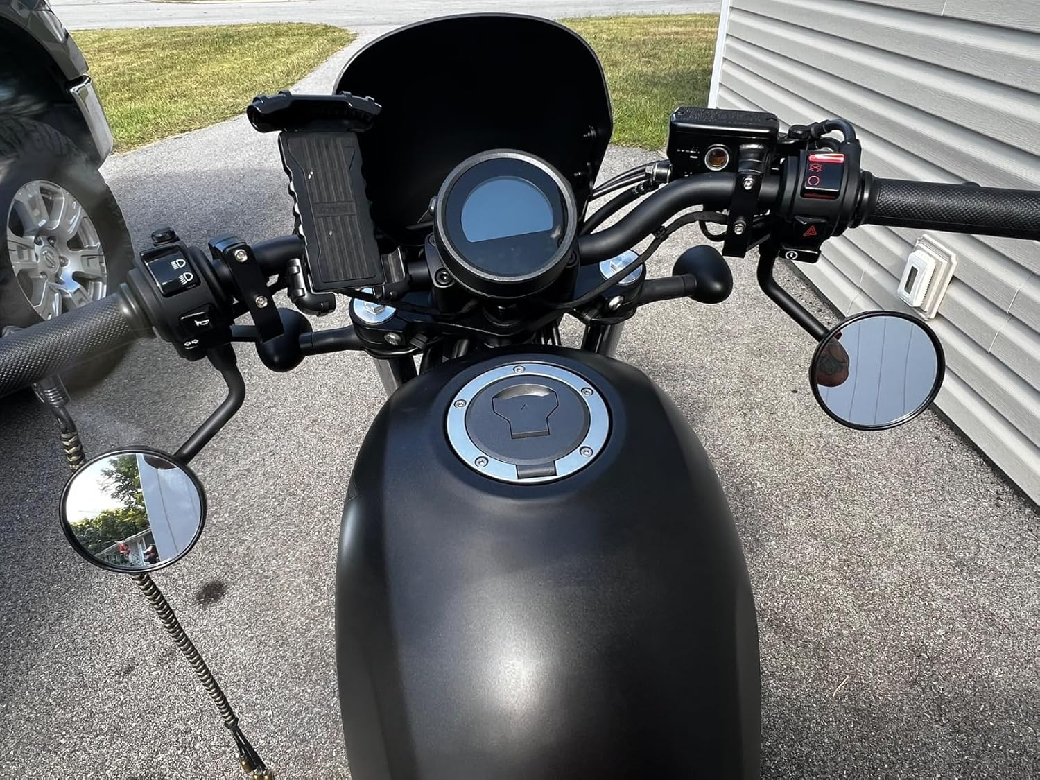 CMX500 2025 Motorcycle Rearview Mirror down Bracket Handlebar Rear View Side Mirror Bracket Compatible with Rebel CMX500 CMX300 CMX250 2017-2023-2024-2025 Rebel 500 300 250 2017-2025