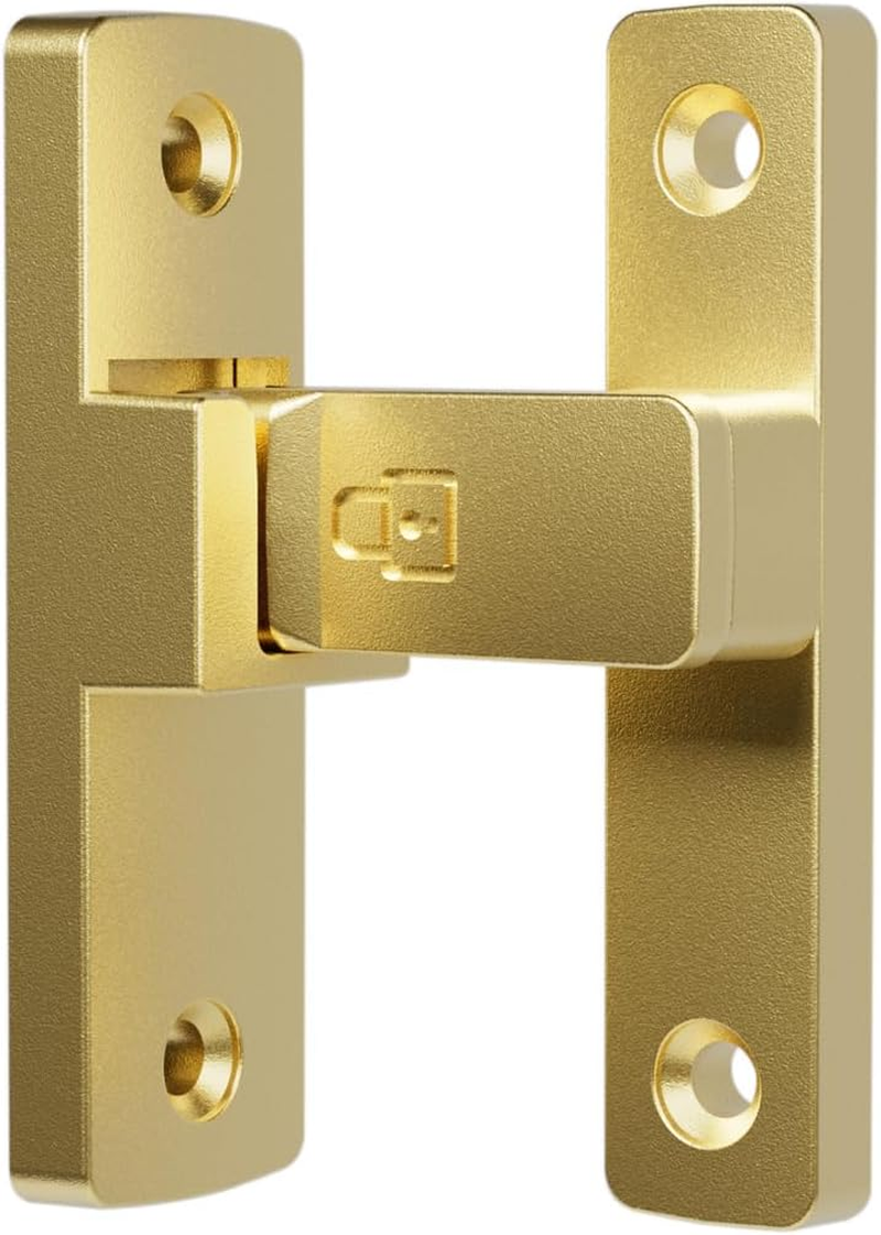 ETEKJOY Heavy-Duty Flip Latch Lock 90/180 Degree Sliding/Swinging Door Lock Latch Bolt for Gate Barn Garage Garden Fence Shed Window Cabinet (Black+Luminous, 180 Degree)