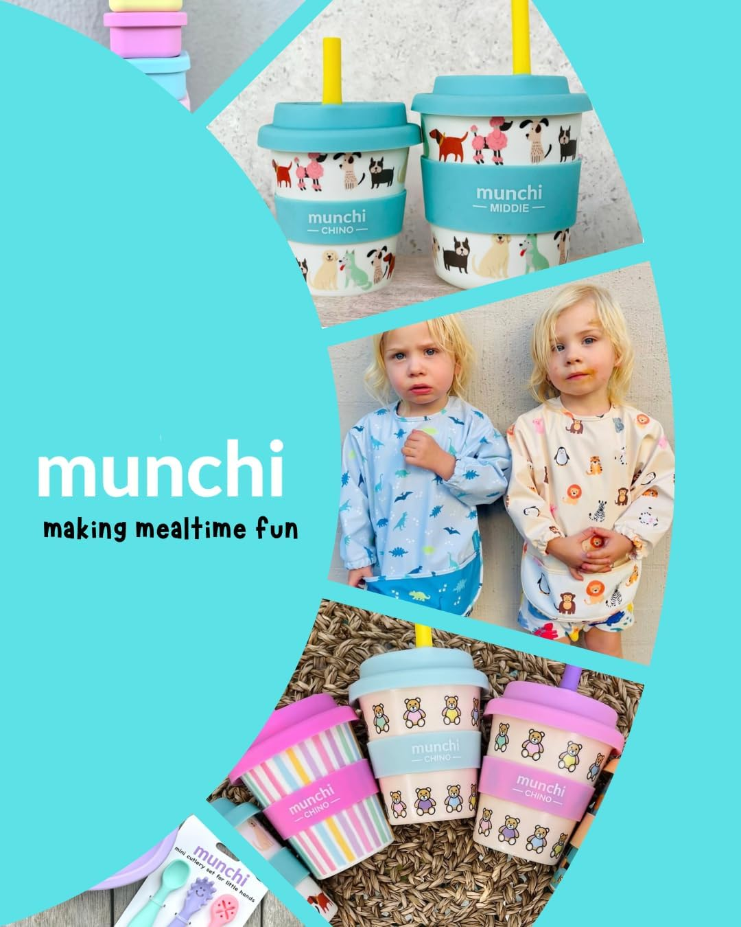 Munchi Babycino Cup - Calypso Design, Reusable Cup Includes Silicone Straw, 120Ml Capacity (4Oz) image number 2