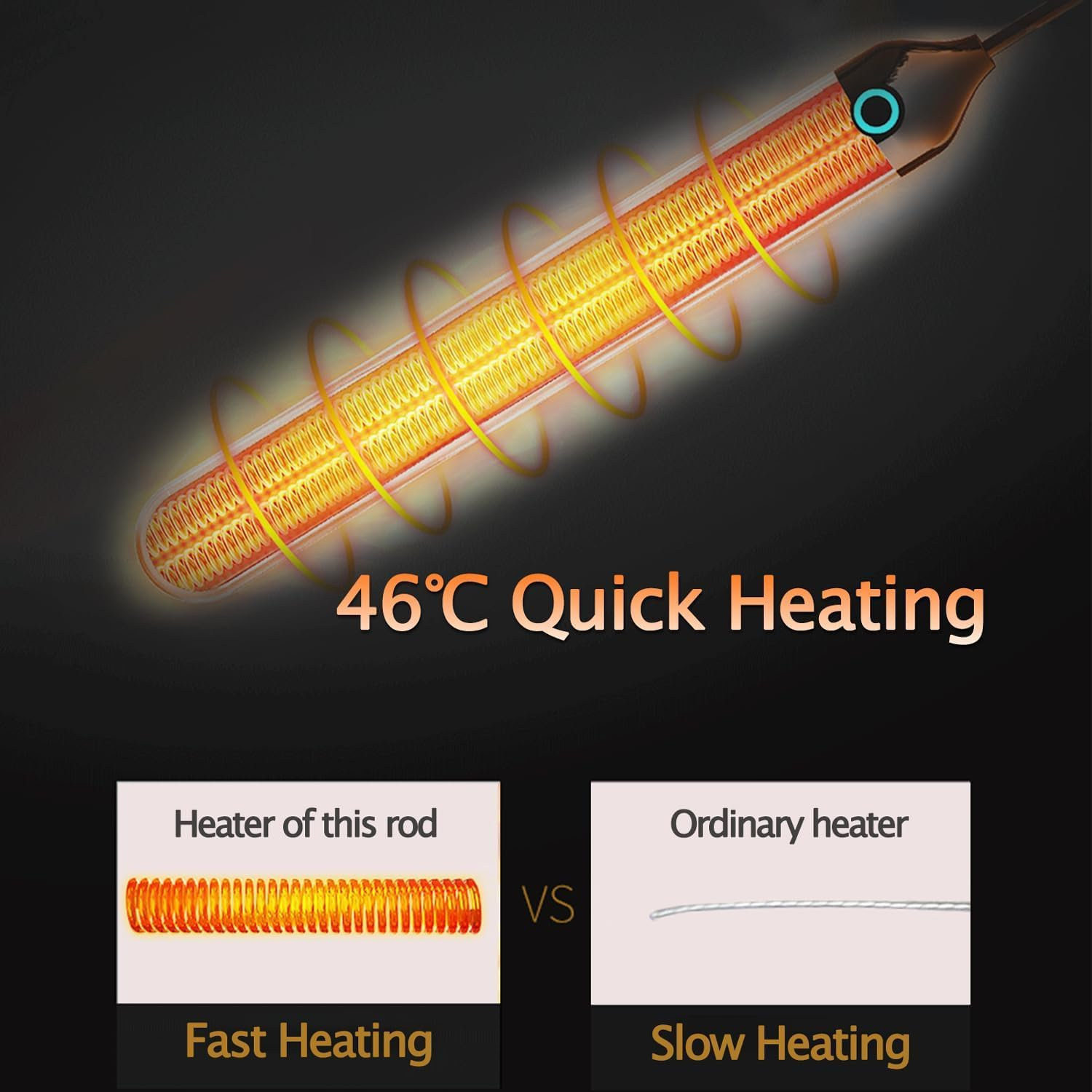 Xinxbabe Heating Stick Heating Rod Heating Stick USB【46℃ Quick Heating Auto Temperature Control】Drying Stick Diatomite Water Absorption Stick 2-Piece Set image number 4