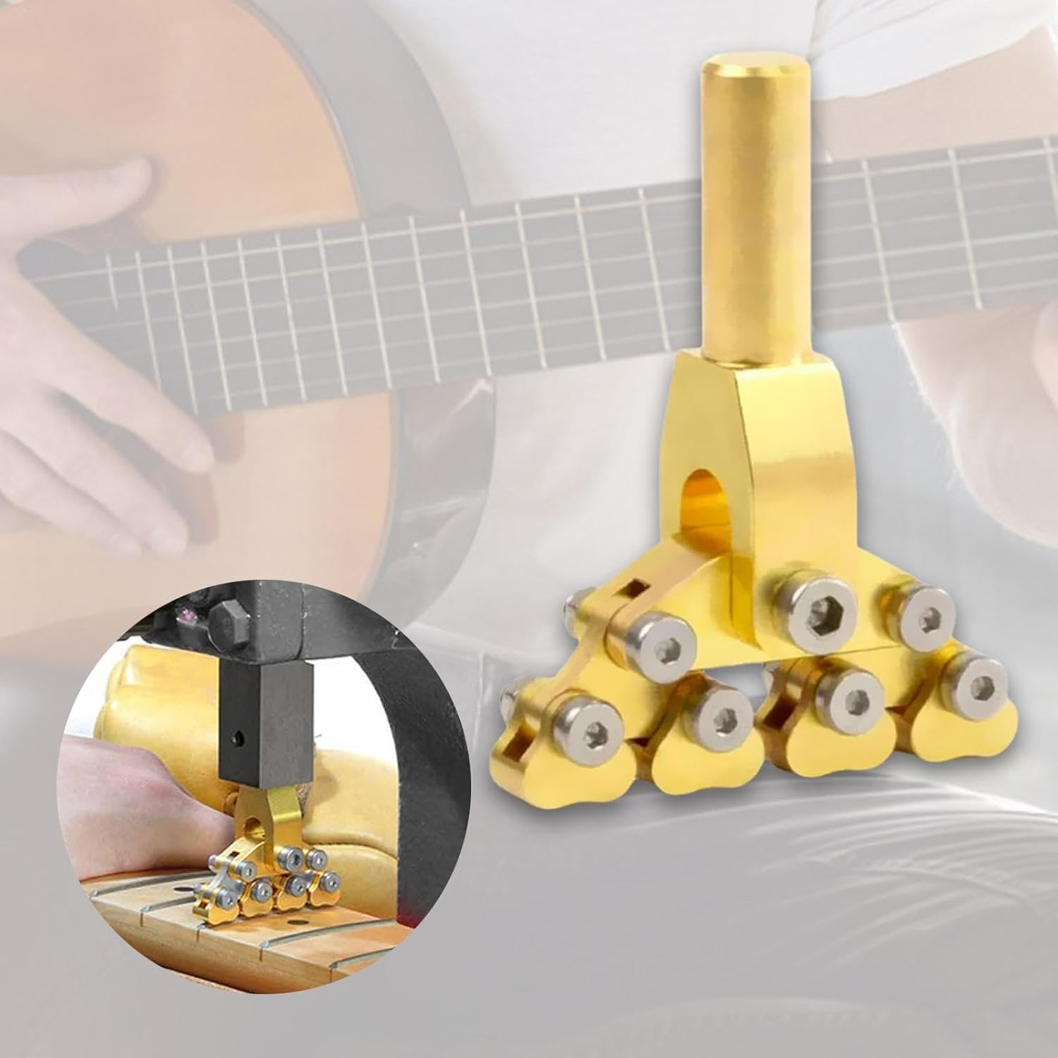 Hellery Guitar Fractal Fret Press Multifunction Portable Guitar Fractal Pusher image number 3