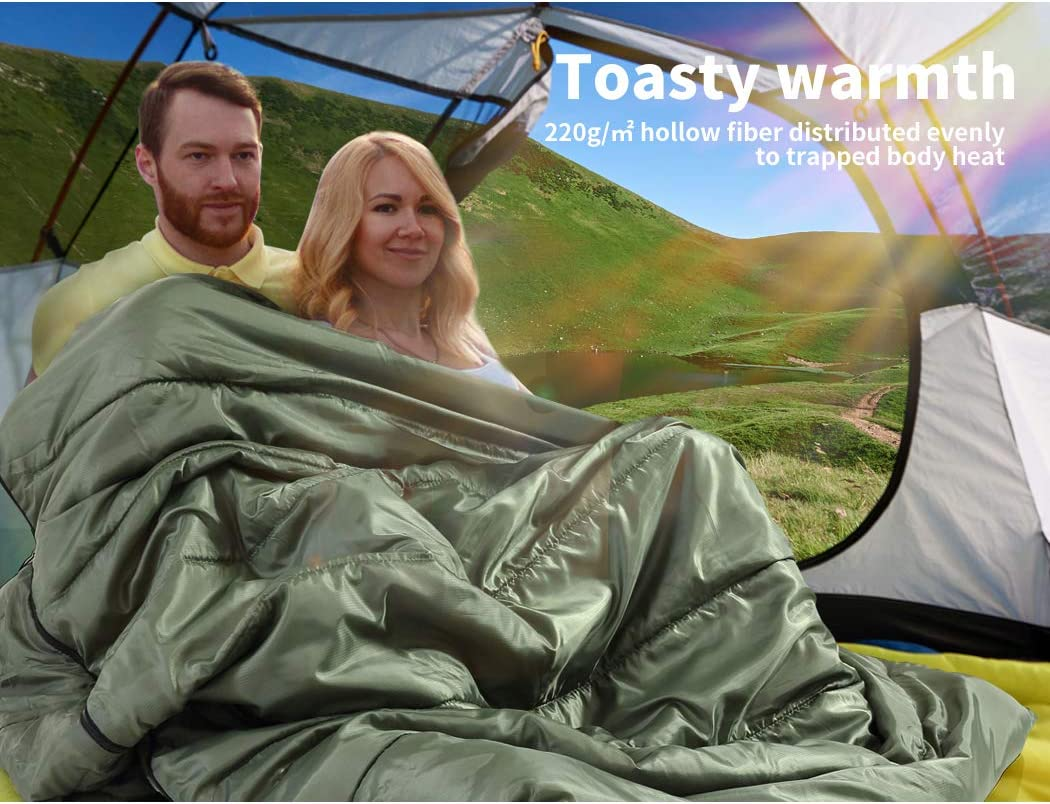 Mountview Sleeping Bag Double Bags Outdoor Camping Hiking Thermal -10℃ Tent image number 6