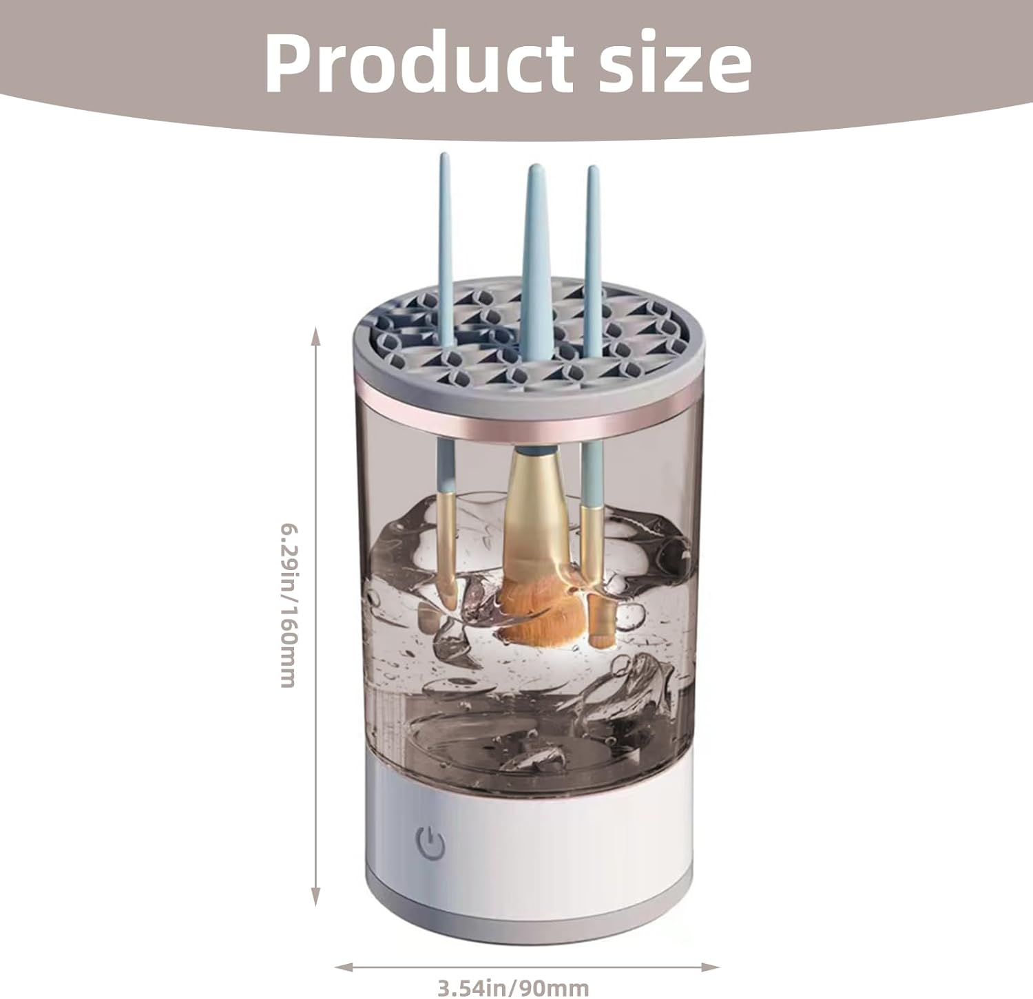 Makeup Brush Cleaner, Electric Brush Cleaning Device Dryer, 7000RPM USB Fast Electric Automatic Brush Cleaner, Clean Multiple Makeup Brushes at the Same Time image number 1