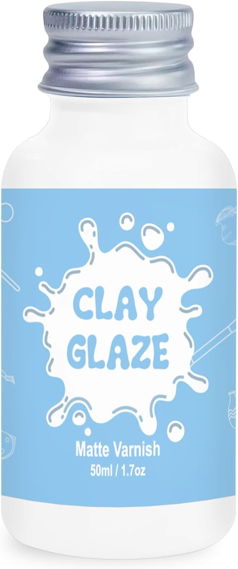 50Ml Air Dry Clay Varnish，Air Dry Clay Sealant for Airdry Clay，Air Dry Clay Glaze Can Not Only Used to Prevent Clay Cracking, Scratches, and Wear,It Can Also Having a Matte Glaze Effect (Matte) image number 1