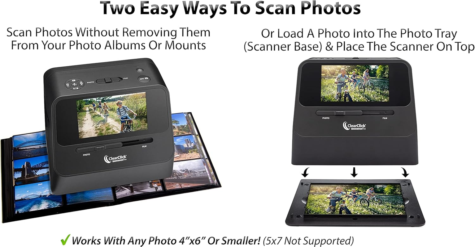 Clearclick 14 MP Quickconvert 2.0 Photo Slide and Negative Scanner - Scan 4X6 Photos & 35Mm 110 126 Film image number 3