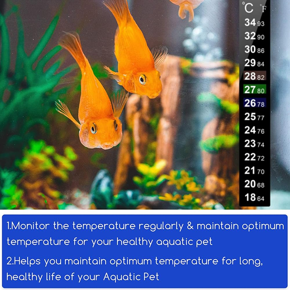 Aquarium Thermometer Fish Tank Sticker Temperature Strip Dual Scale image number 5