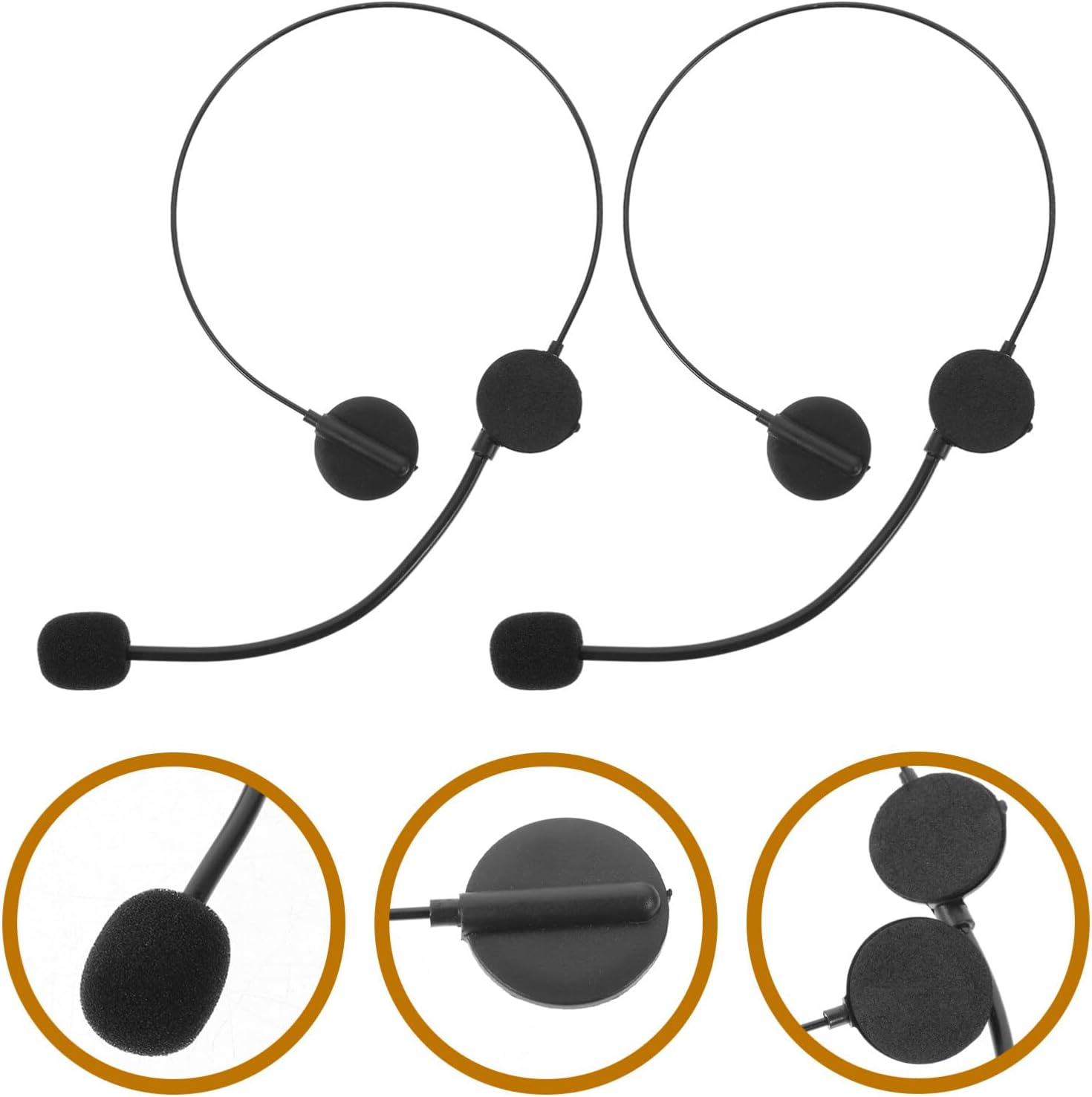 Alipis Fake Head Costume Accessories Headset Singer Headphones Singer Star Dress up Prop Kids Headsets image number 5