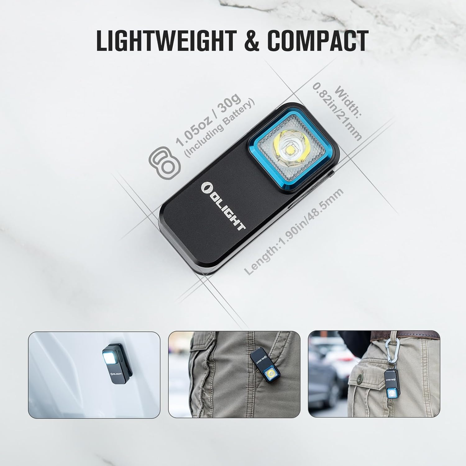 OLIGHT Oclip Max 300 Lumens Compact EDC Clip-On Light Equipped with Spring Clip Magnetic Base Suitable for Hiking, Reading and Outdoor (Black) image number 5