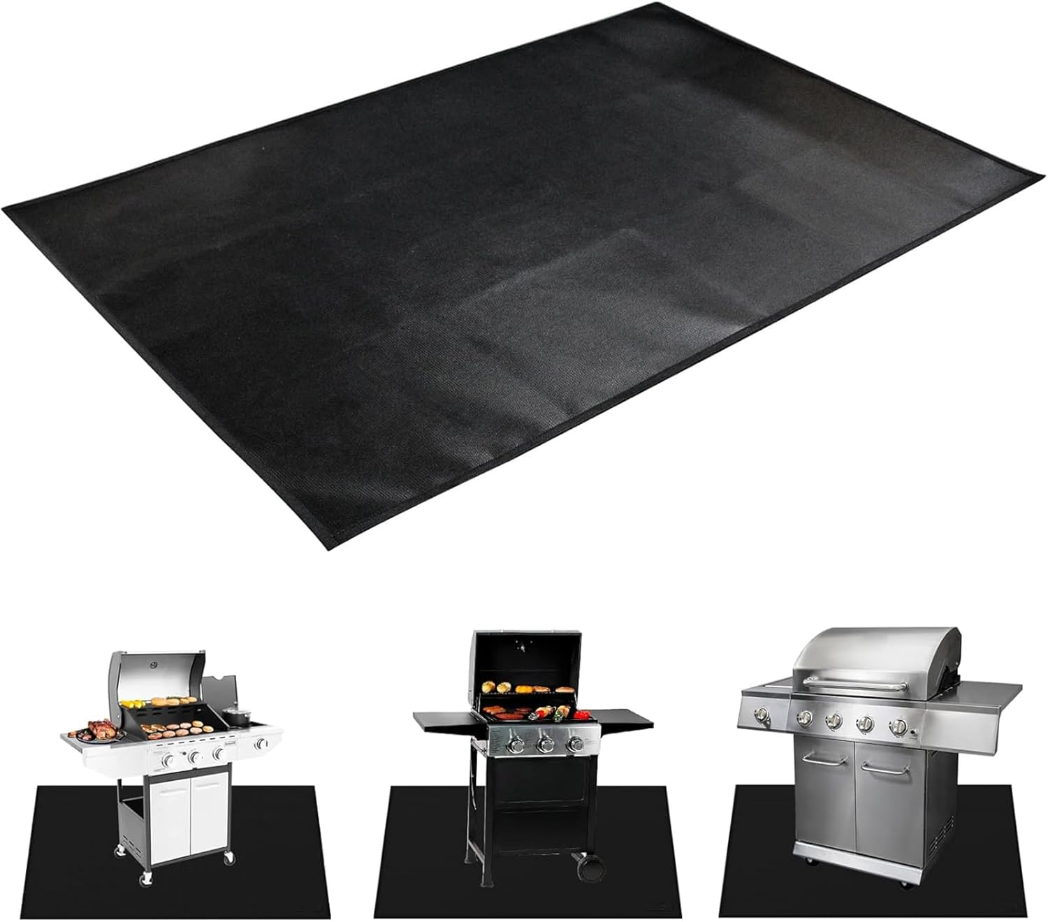 Non-Stick Grilling Mat for Outdoor Grill, Waterproof BBQ Grill Mat, Large Barbecue Insulation Mat, Easy to Clean BBQ Baking Pad, Flame-Retardant Mat for Gas Grill Charcoal Electric Grill (39X72 INCH)