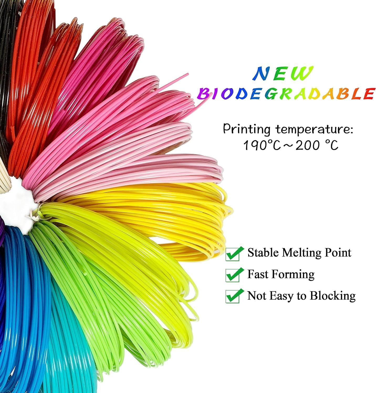 3D Pen Filament Pen Refill in 20 Colors, 1.75Mm Pla-Compatible SCRIB3D MYNT3D 3D Pen, Print Pen Filament Plastic for Doodlers to Create Crafts, Gel Clay Materials image number 5