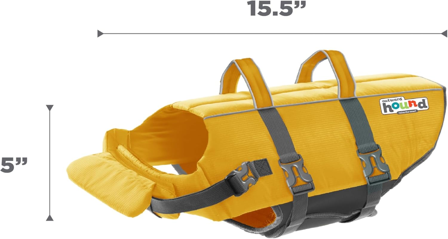 Outward Hound Granby Splash Yellow Dog Life Jacket, Medium image number 4