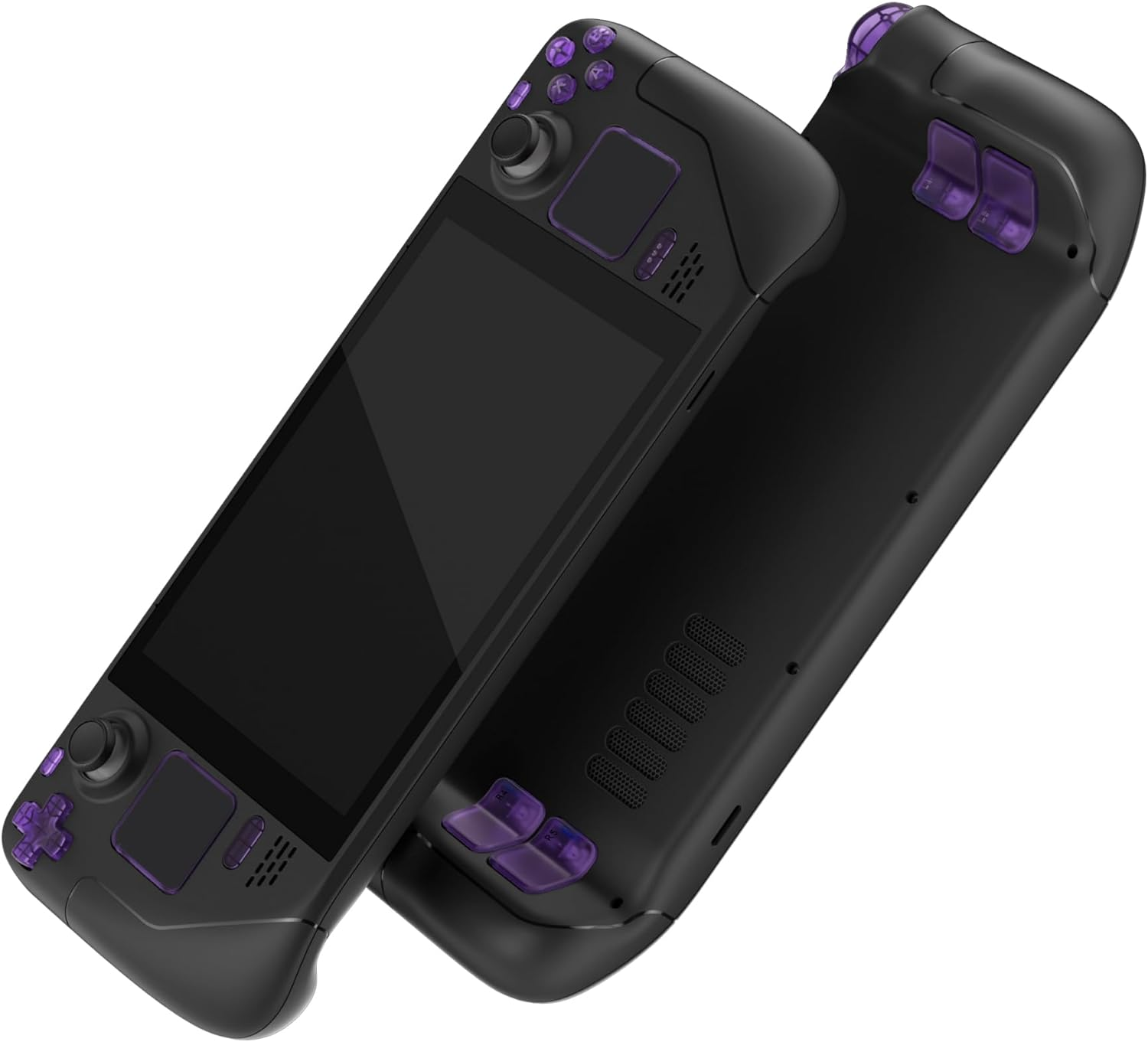 Extremerate Clear Red Replacement Full Set Buttons for Steam Deck, DIY Custom ABXY D-Pad Trackpad Bumpers Triggers Buttons Screwdriver Tools for Steam Deck LCD Handheld Console - Console NOT Included