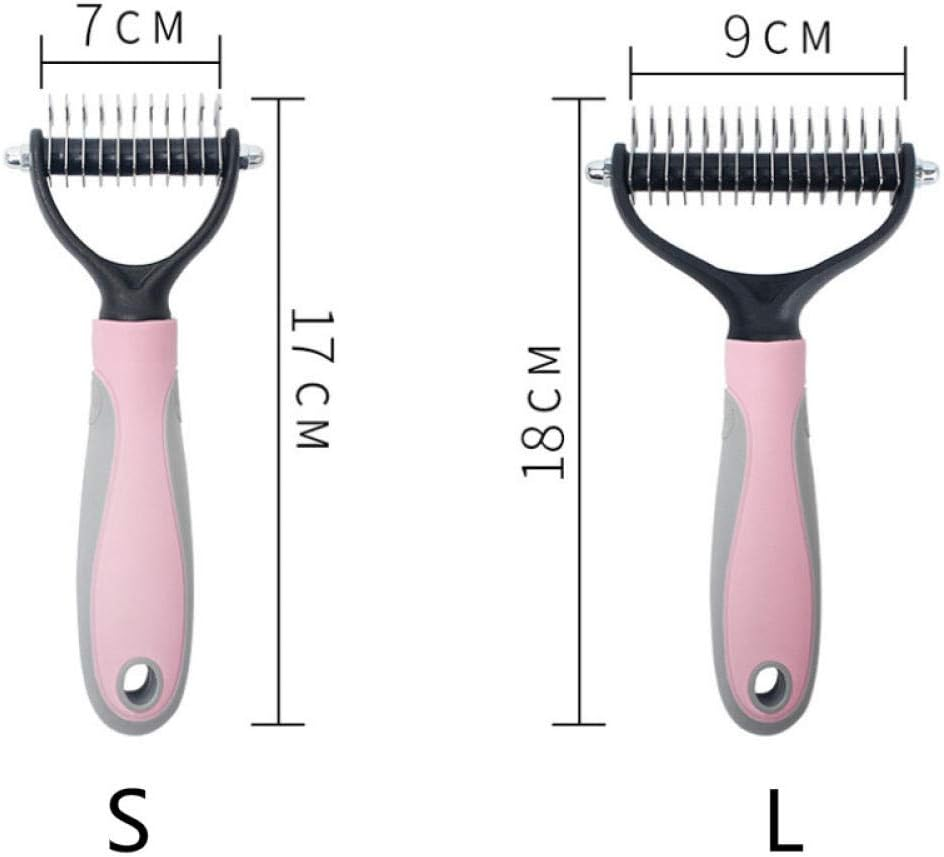 YITON Pet Comb Blue Pet Comb Double Sided Cleaning Beauty Pet Open Knot Comb Dog Comb Cleaning Supplies Slicker Brush 1Pcs S image number 2