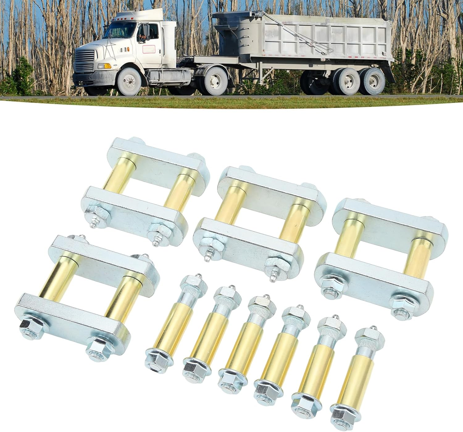 Heavy Duty Shackle Upgrade Kit, Automotive Replacement Shackle Upgrade Kit, Heavy Duty Shackle Upgrade Kit for CRE3000 with 2.25In Shackles image number 1