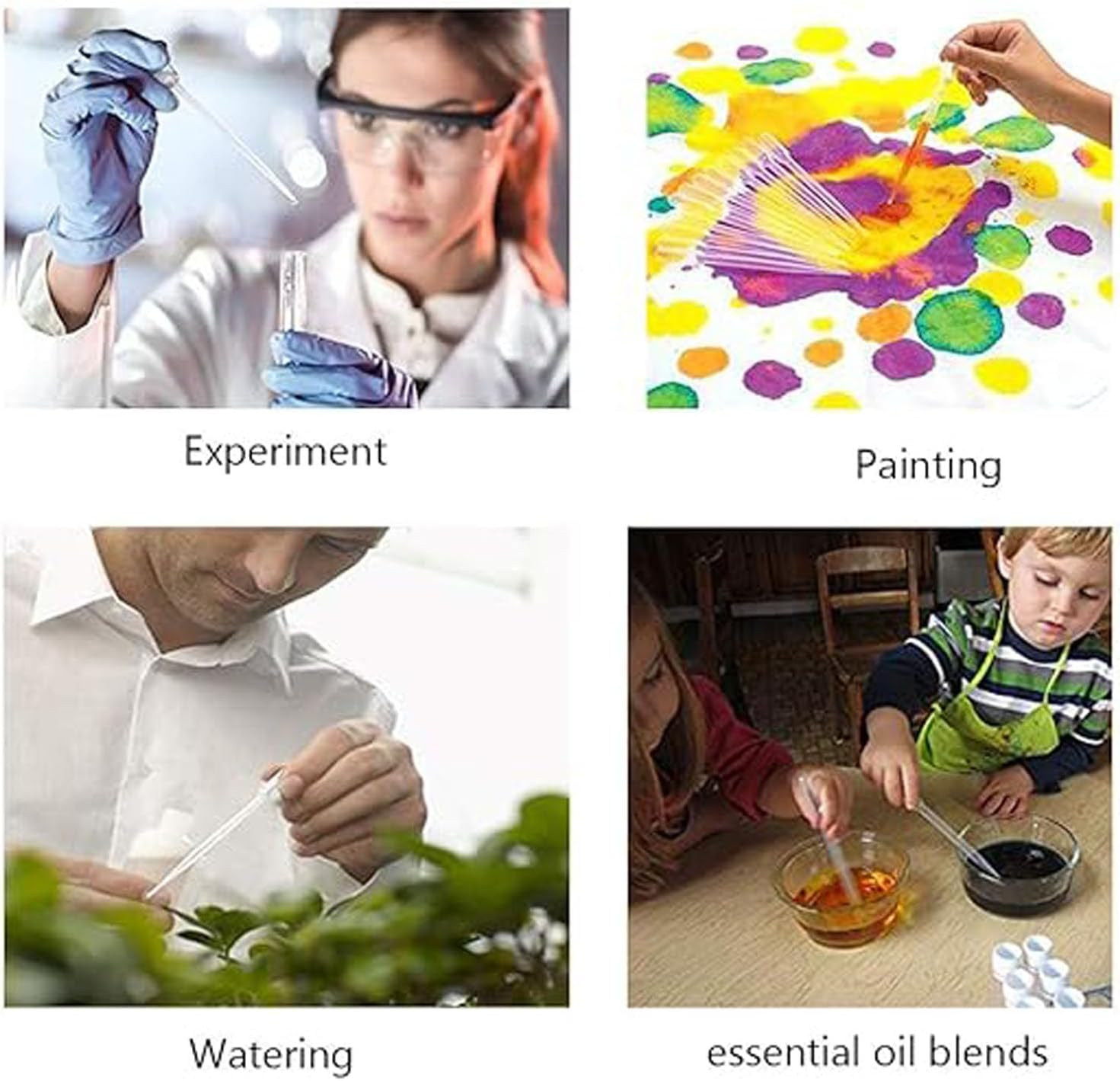 LYSAIMG 200 Pcs 3Mlclear Transfer Pipettes,3Mlclear Dropper,Liquid Transfer Pipette Dropper Measuring Pipettors for Essential Oils or Laboratory Kitchen Bar image number 4